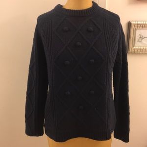 J. crew 100% Wool Cable knit sweater